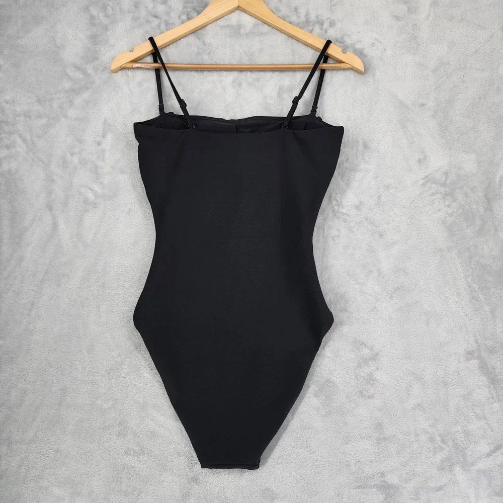 J.Crew Swimsuit Womens Size 8 One Piece Black Classic Sculpt Gemma Bandeau NWT